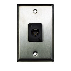 Whirlwind Wall Plate - 1 Gang Stainless Steel 1 Whirlwind WC3M Male XLR